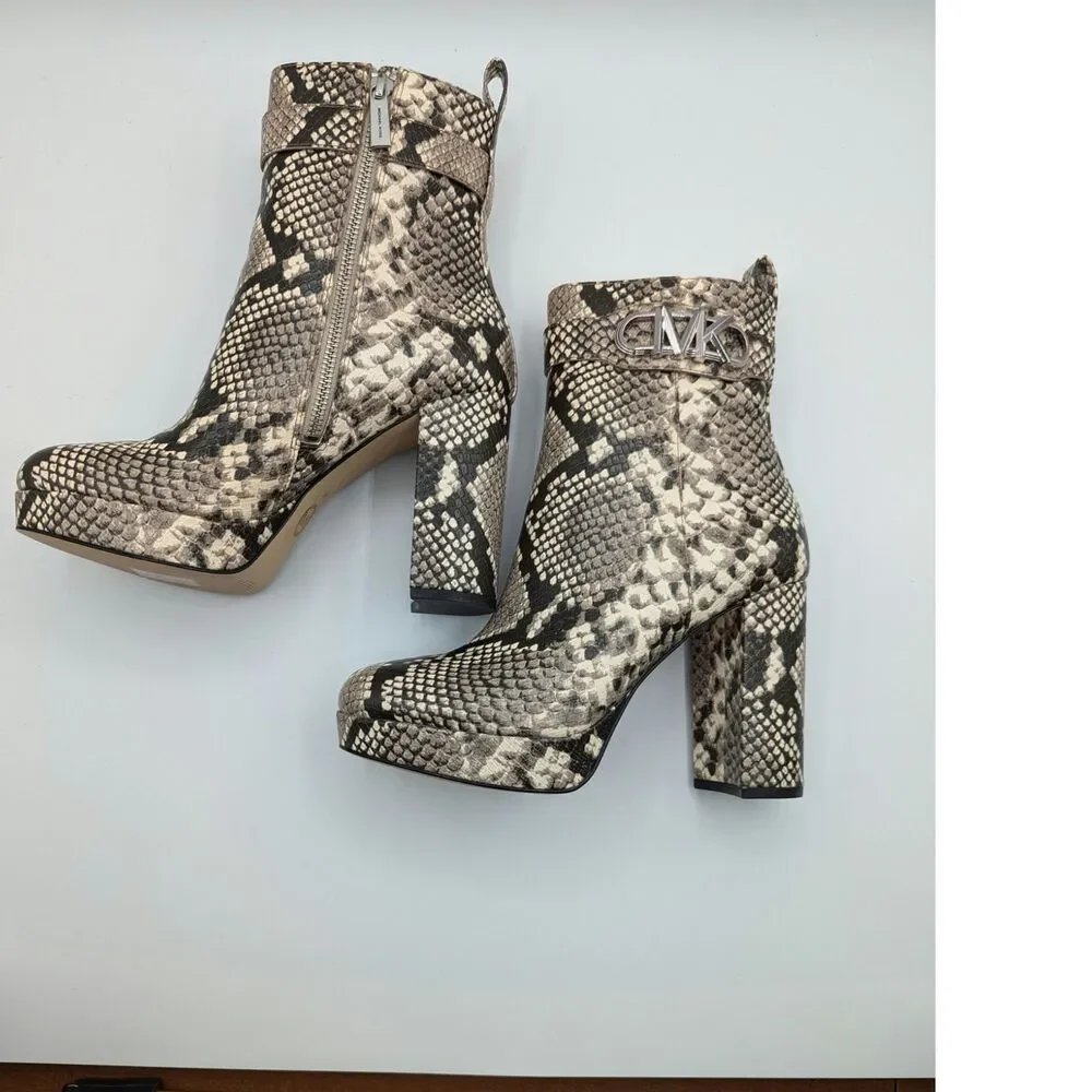 Michael Kors | Parker Faux Leather Platform Boot | Snakeskin Print | Size 8M